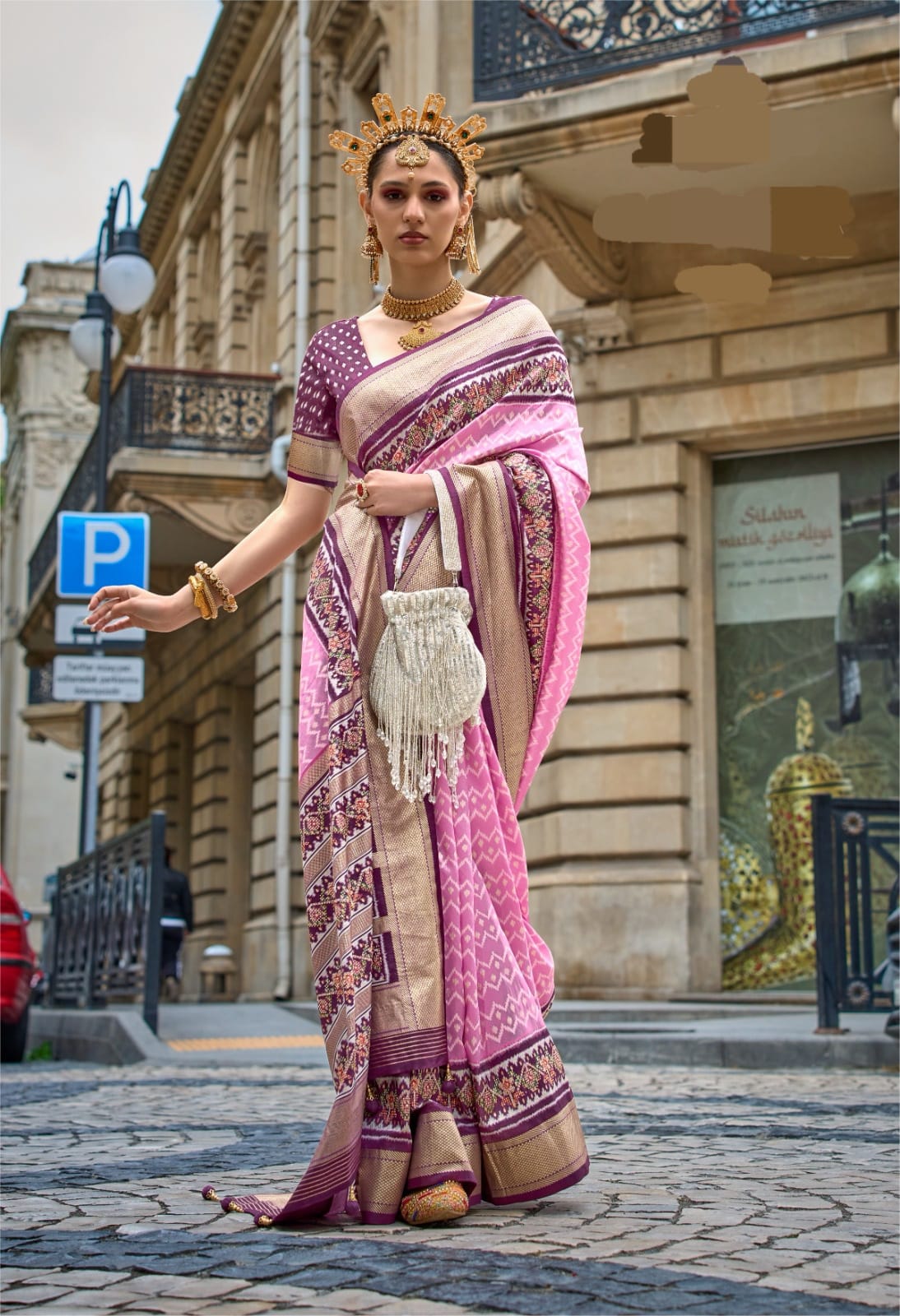 Trendy Wedding Special Patola Silk Sari