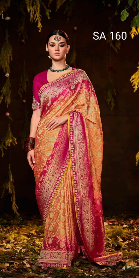 Summer Wedding Special Saris In Pure Georgette Bandhni