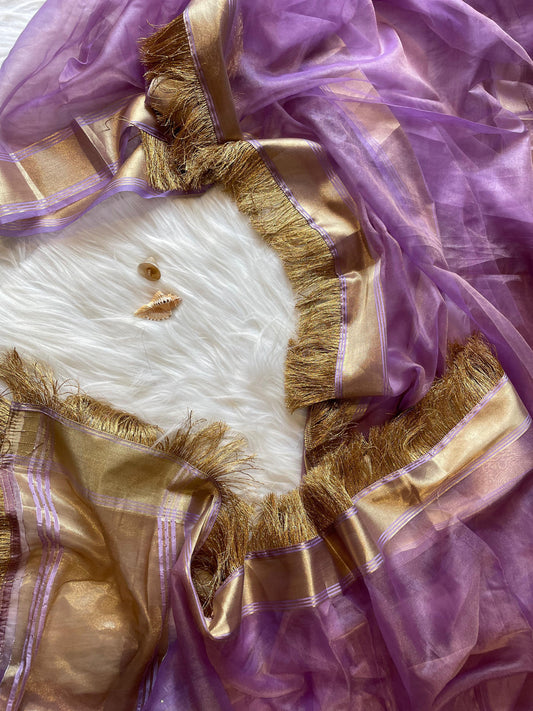 Trendy Party Wear Saris In Tissue Silk