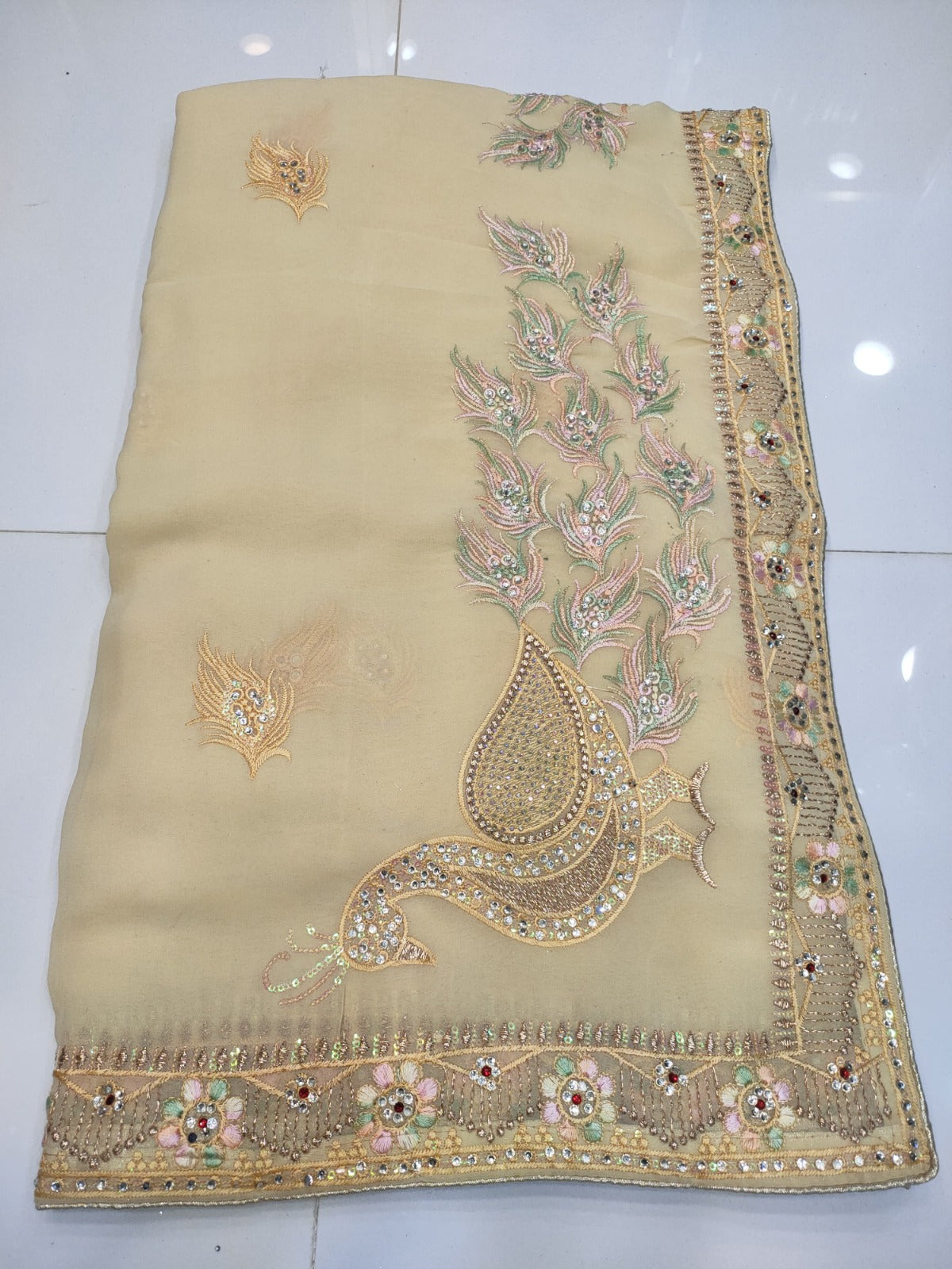 Summer Special Pure Georgette Embroidered Sari