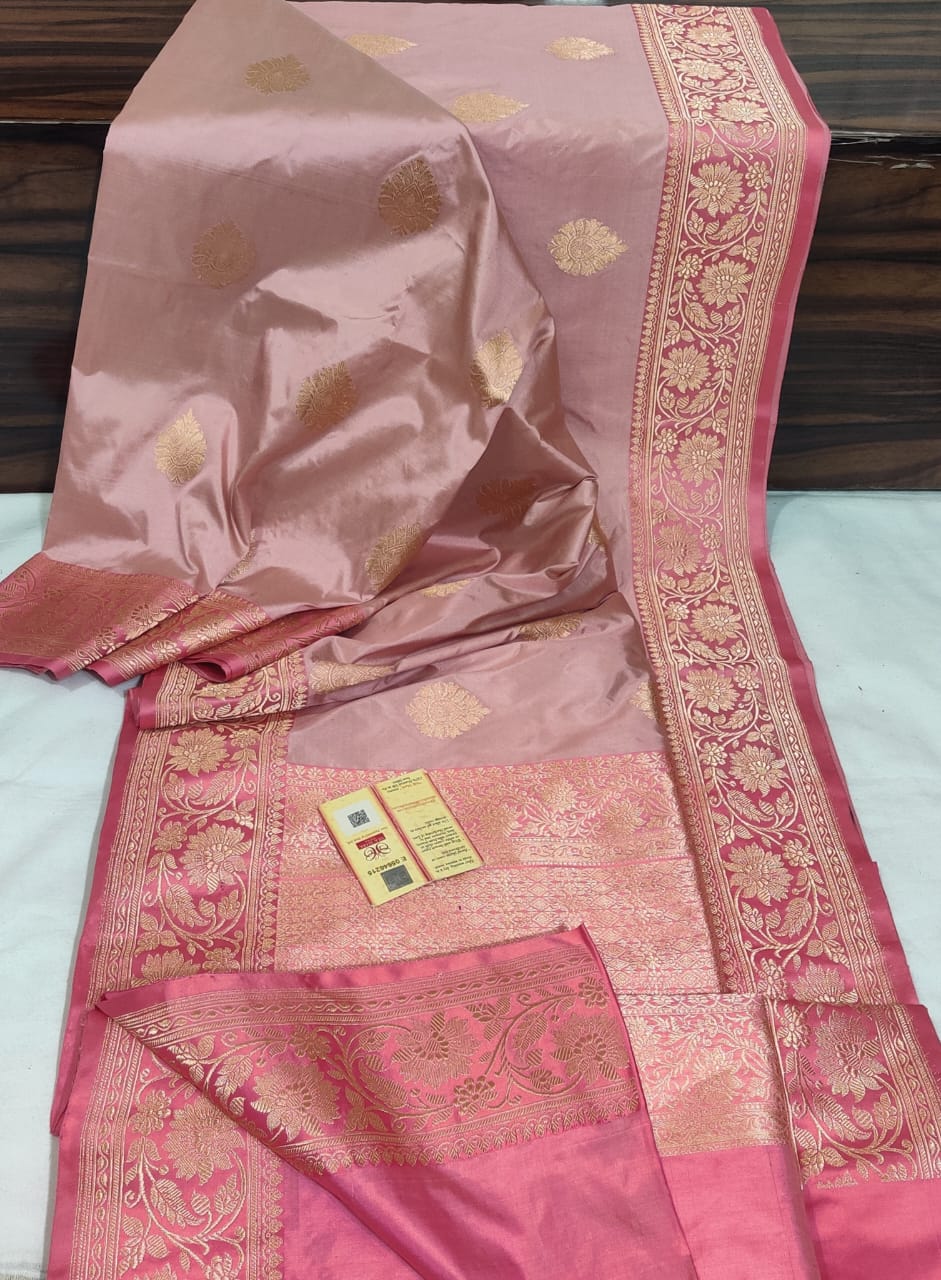Pure Banarsi Pure Handloom Saris in Pure Katan Silk-SilkMark Certified