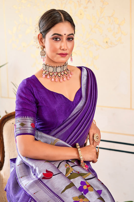 Designer Paithani Drapes In Viscose Silk