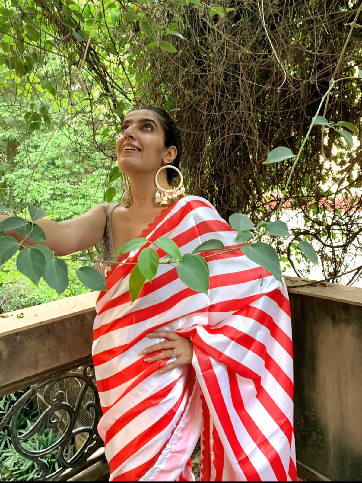 Hot Sari In Satin Silk