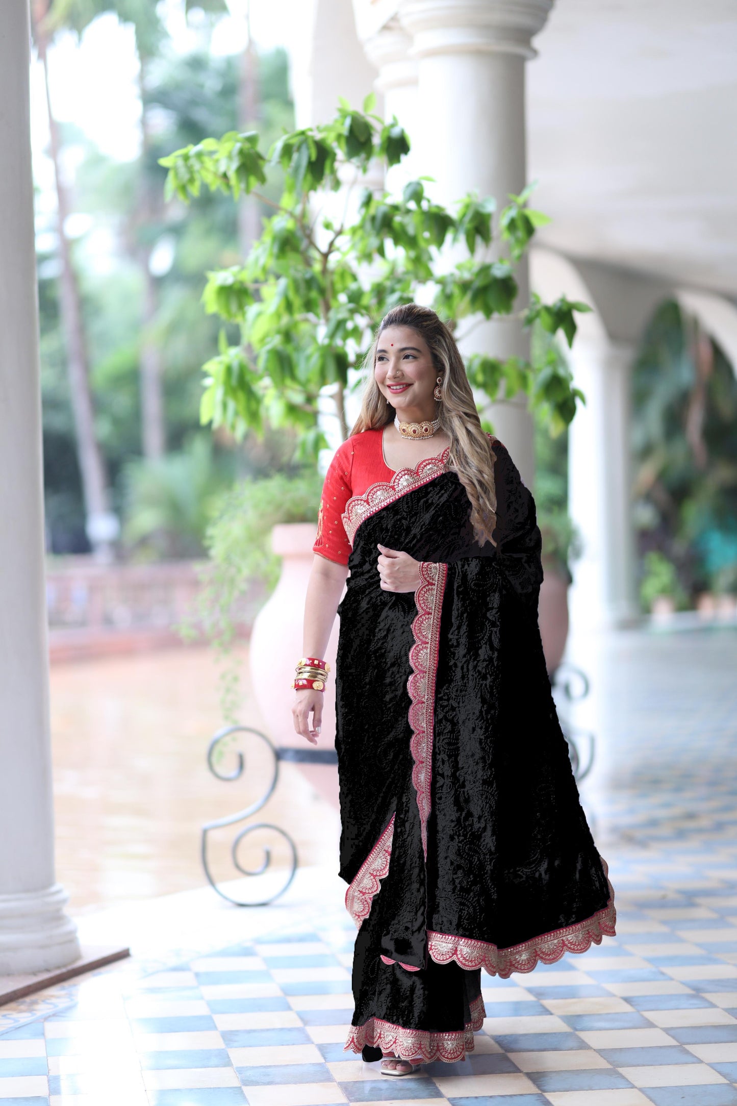 Durga Puja Saris In Georgette Chikankari