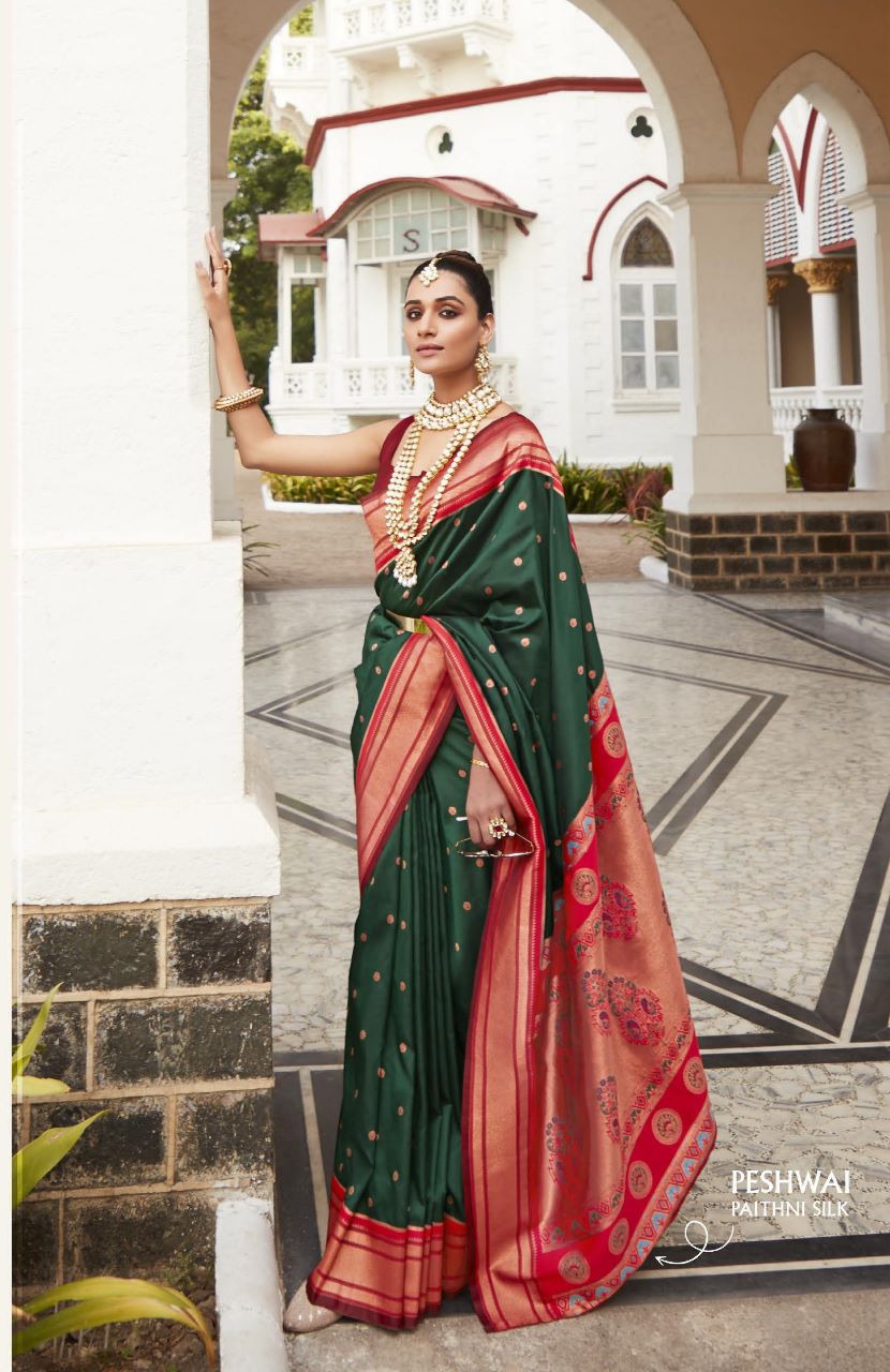 Party Wear Designer Paithani Silk Saree | Wedding Shaadi Dress