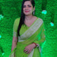 green hot saree