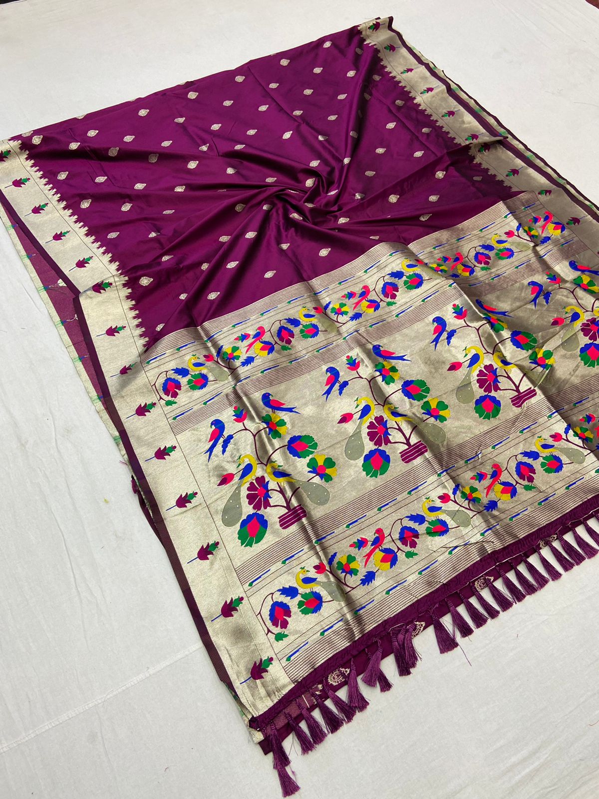 Trendy Paithani Silk Drape For Bridesmaid and Bride