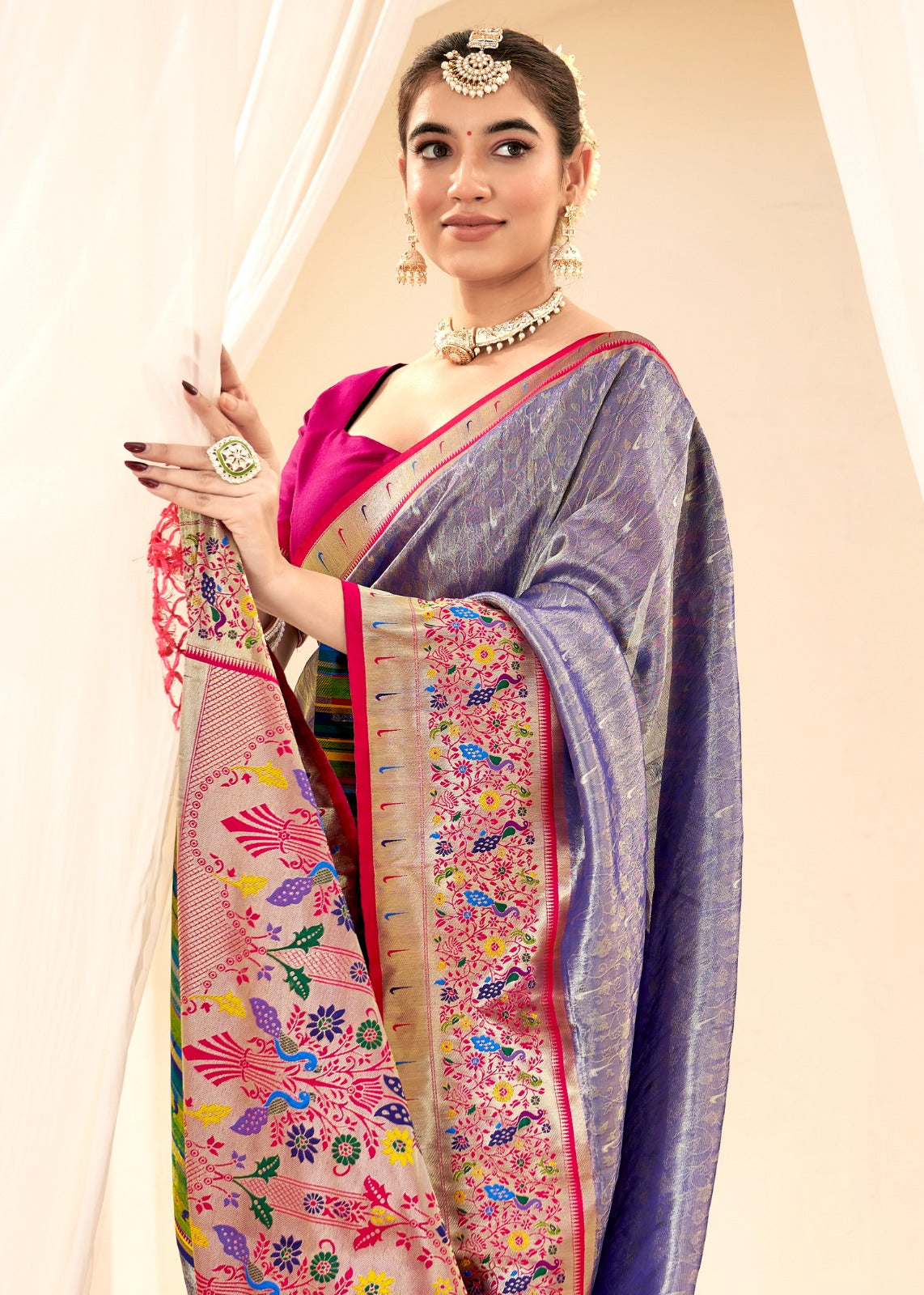 Maharsthra's Love-The Grand Tissue Silk Paithani Sari