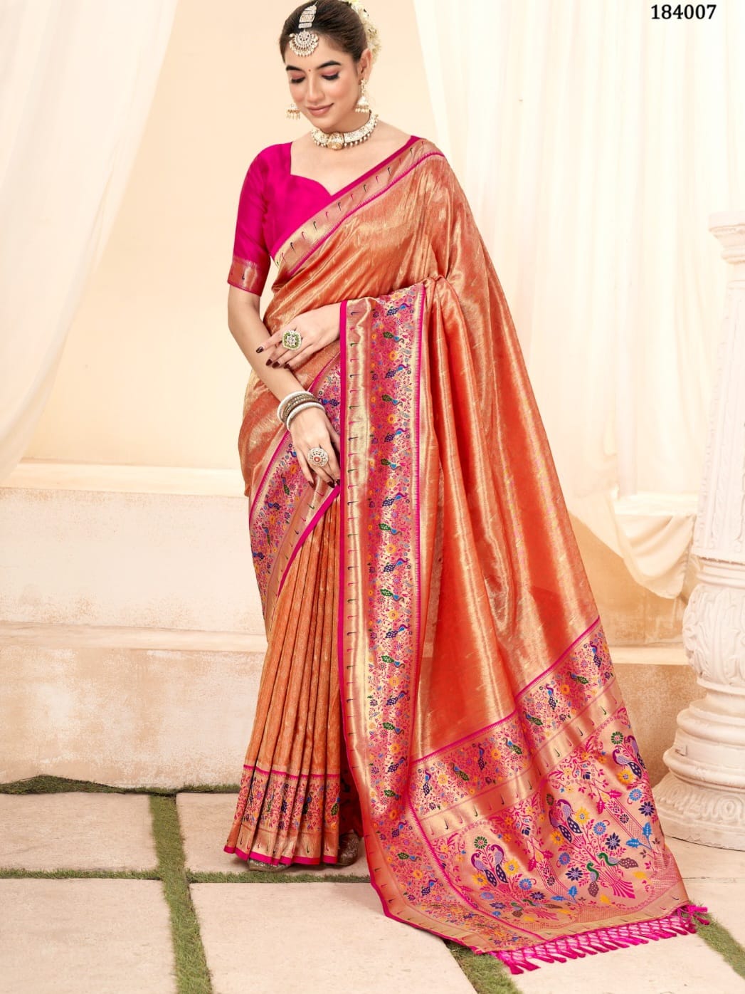 Maharsthra's Love-The Grand Tissue Silk Paithani Sari