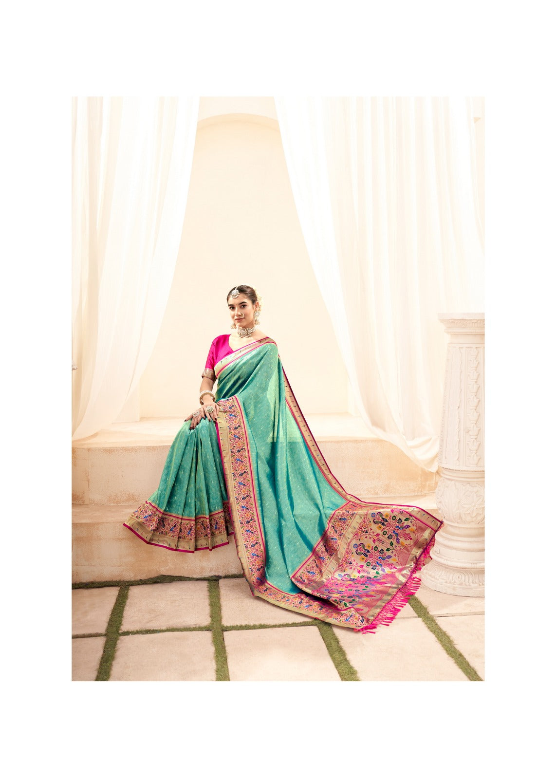 Maharsthra's Love-The Grand Tissue Silk Paithani Sari