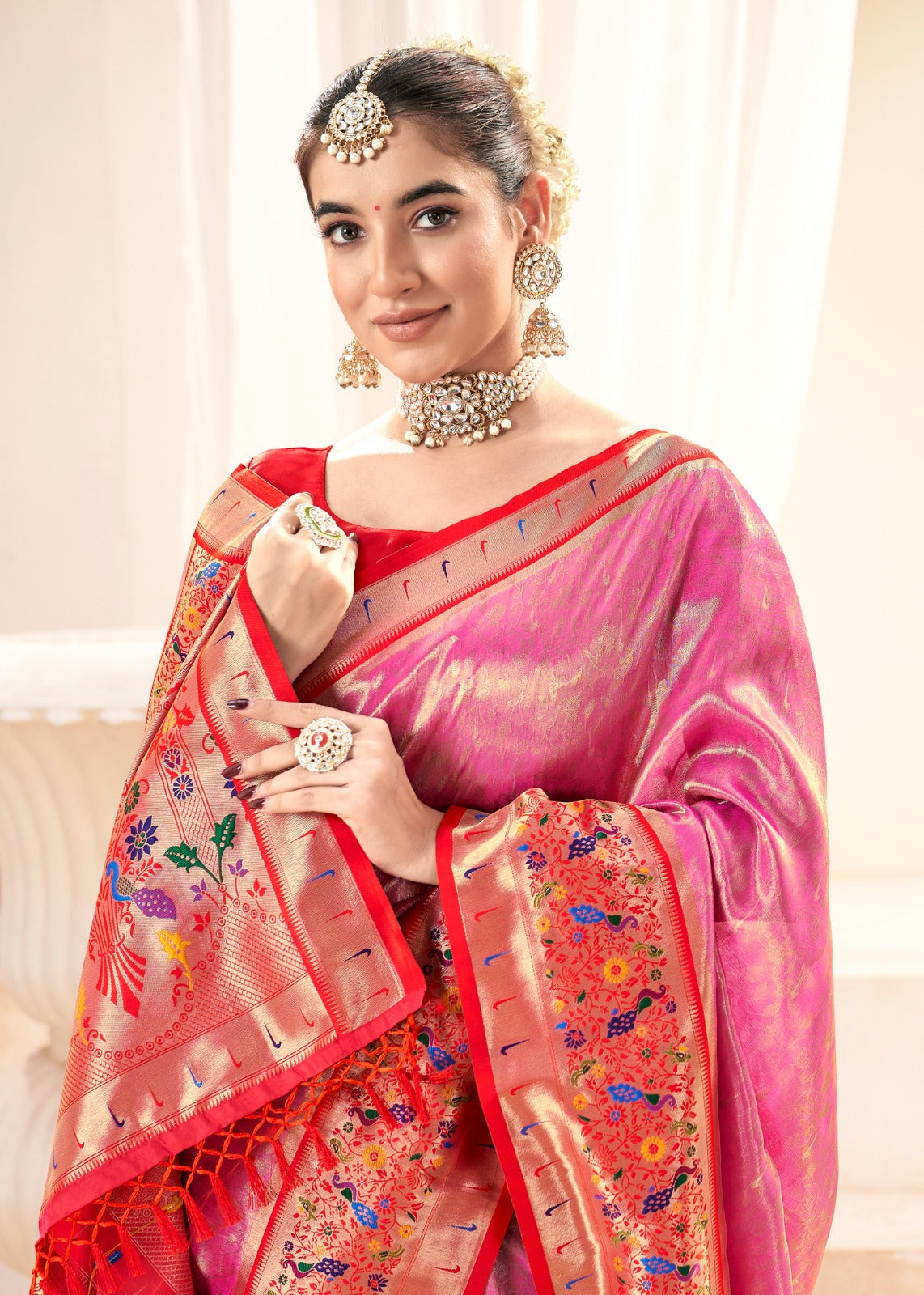 Maharsthra's Love-The Grand Tissue Silk Paithani Sari