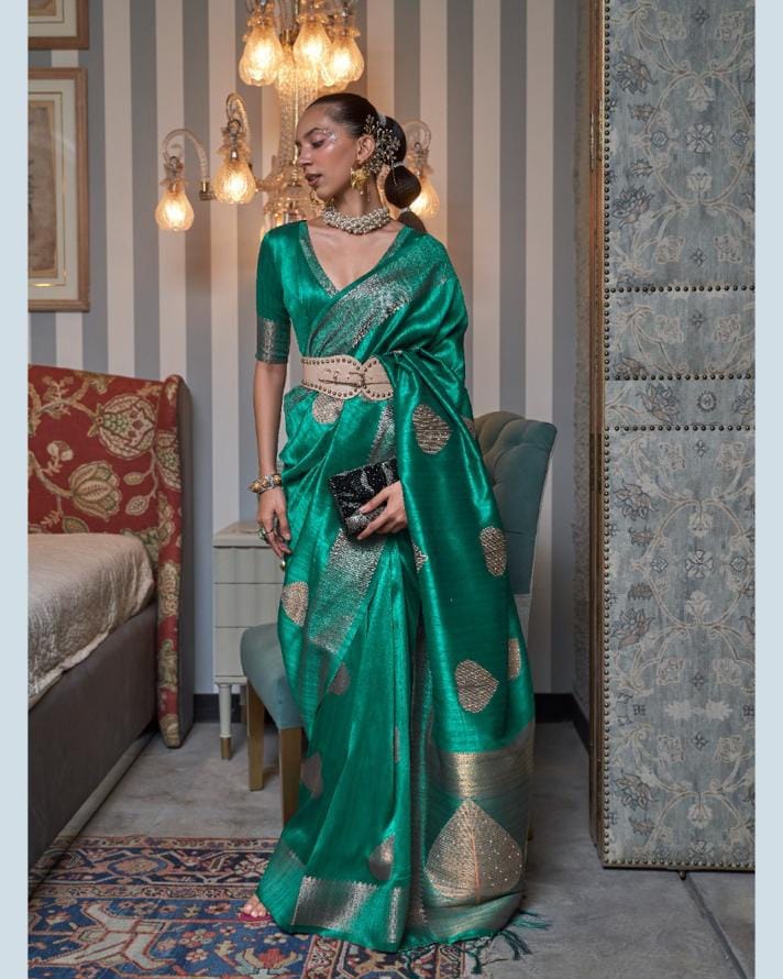 Wedding Special Tussar Silk Saris