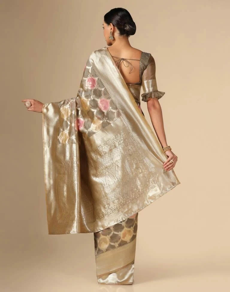 lovely sari in kora organza