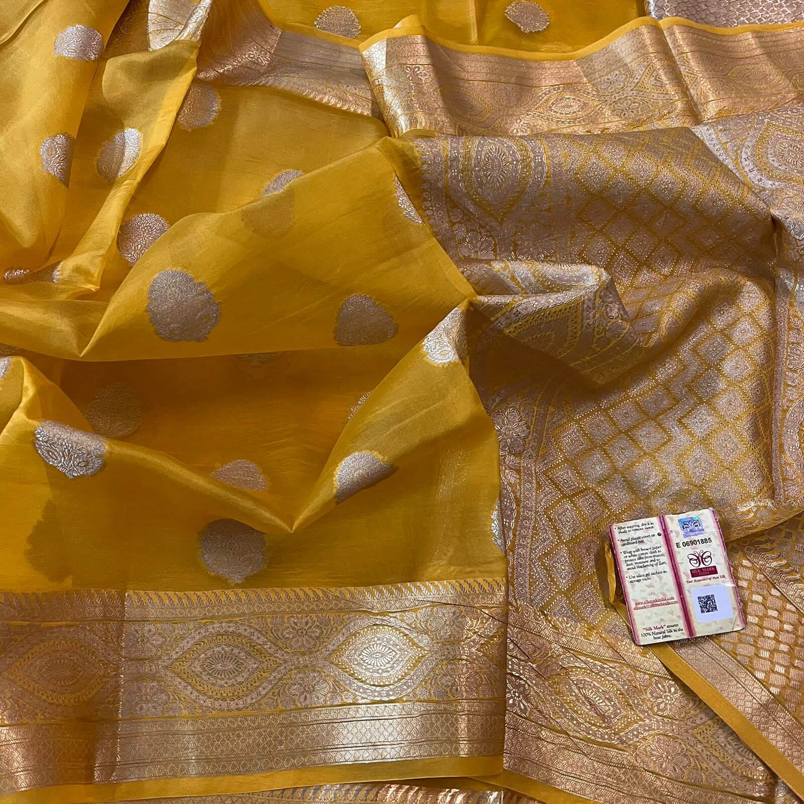 Hot saree in yellow