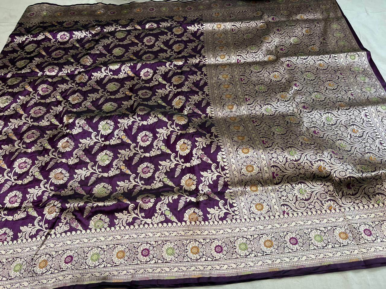 Deep purple Sari