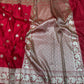 Red Saree for Karwachauth in Mashru Katan Silk