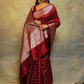 Teej Special Banarsi Red Silk Saree