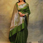 Rakhi Special Green Silk Banarsi Saree