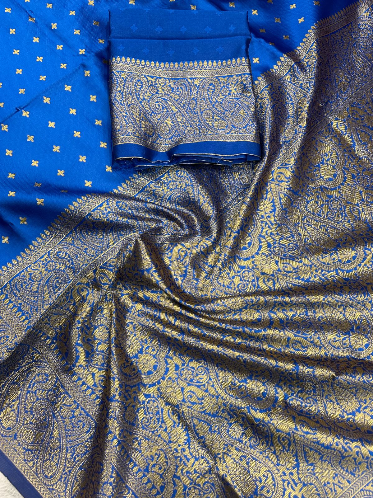 Rakhi Special Blue Banarsi SIlk Saree