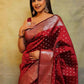 Teej Special Banarsi Red Silk Saree