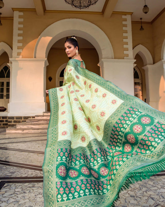 Perfect Wedding Sari-Patola Saris In Ikkat Weaving