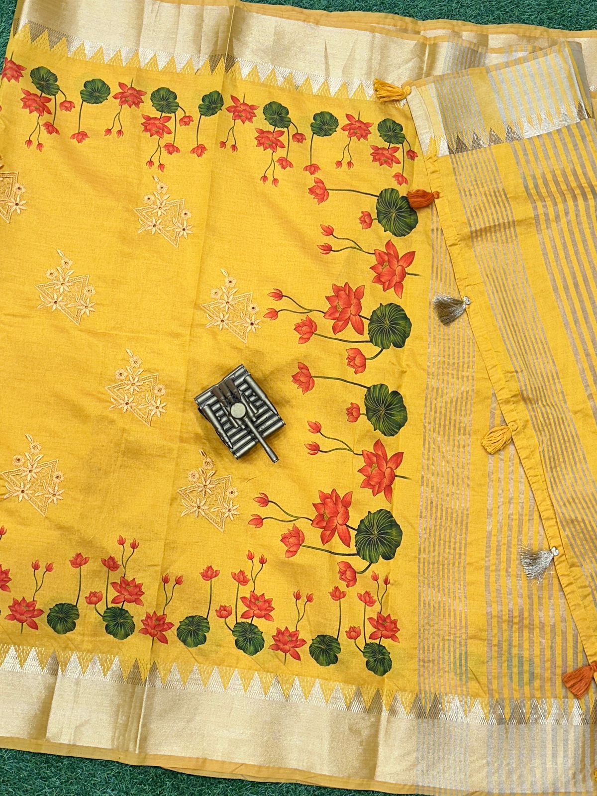 Assam Silk In Kalamkari Prints