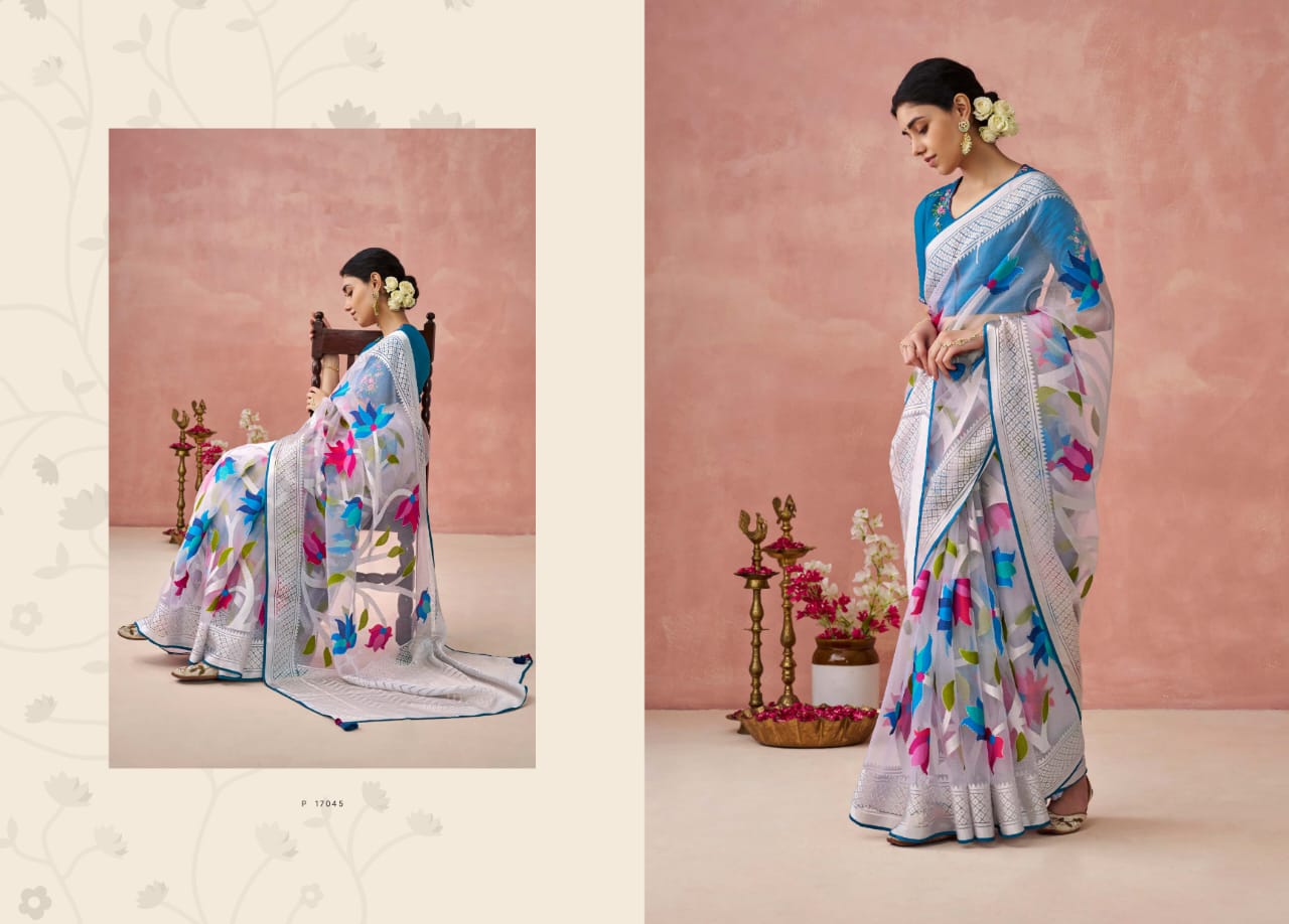 Destination Wedding Special Brasso Silk Embroidered Saree