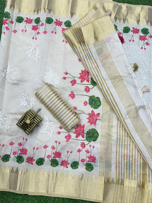 Assam Silk In Kalamkari Prints