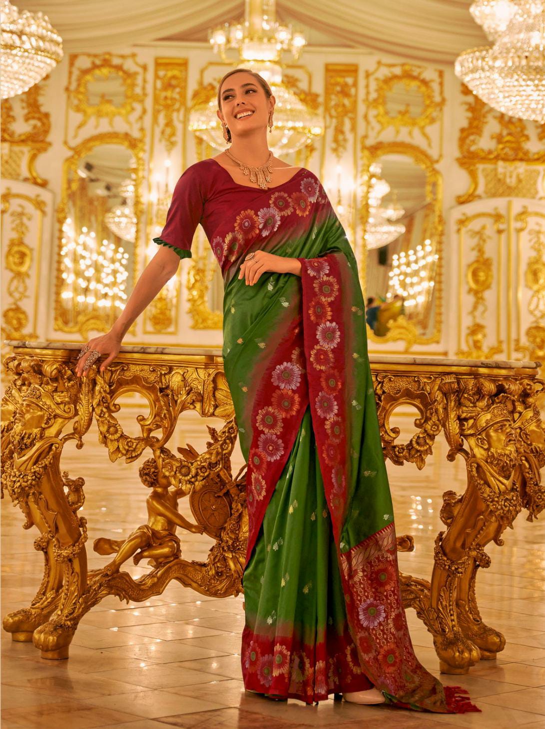 Classic  Banarsi Silk Sari For Indian Weddings