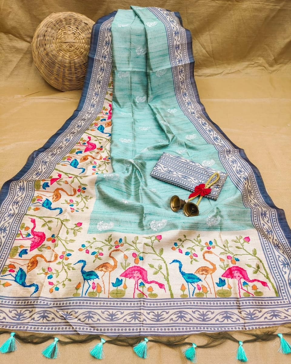 Summer Friendly Ethnic Sarees In Tussar Silk