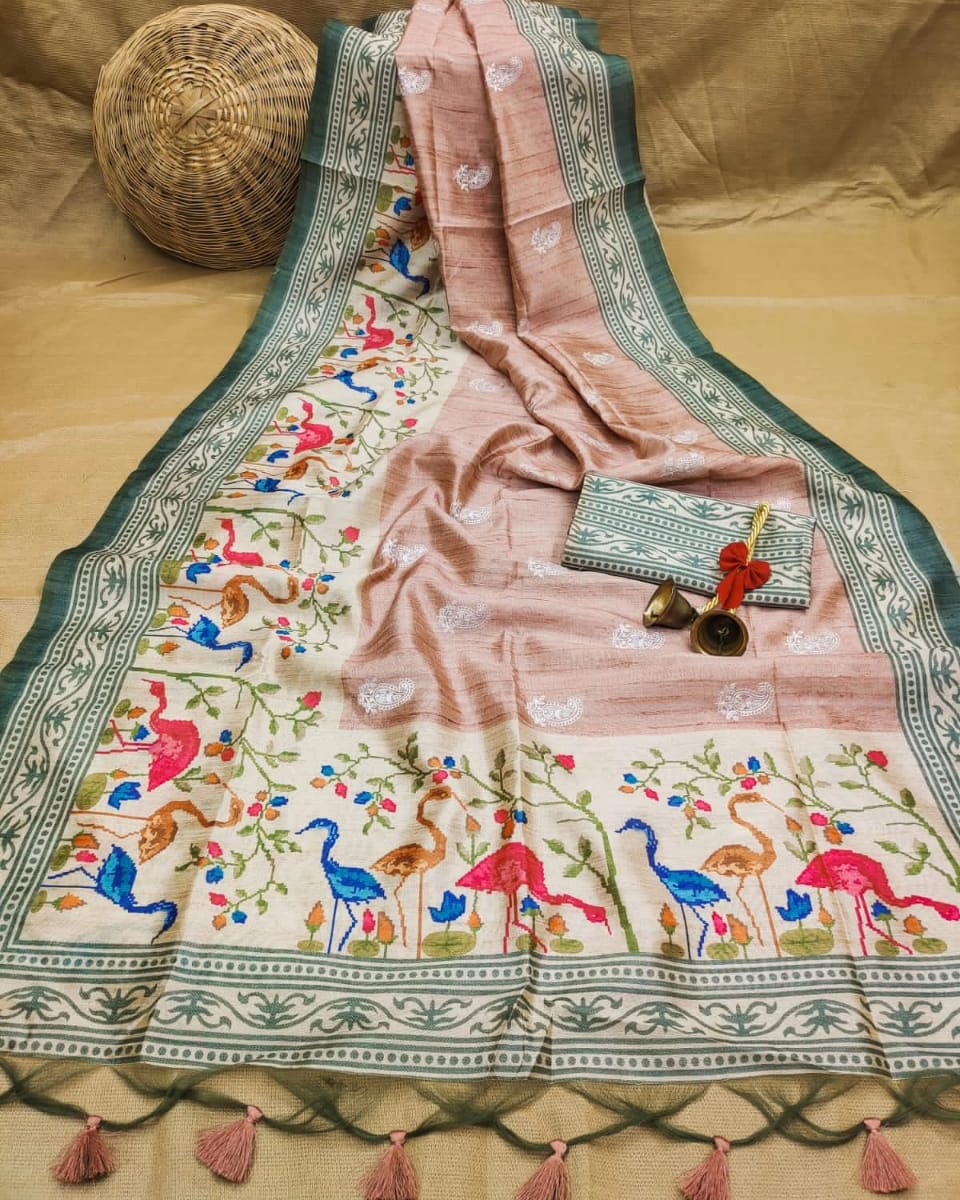 Summer Friendly Ethnic Sarees In Tussar Silk