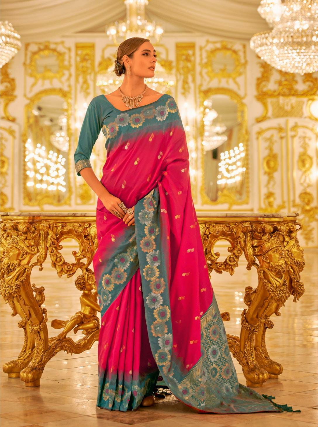 Classic  Banarsi Silk Sari For Indian Weddings