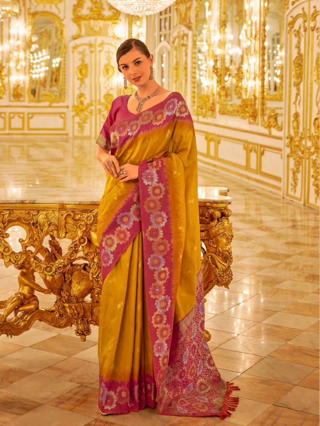 Classic  Banarsi Silk Sari For Indian Weddings