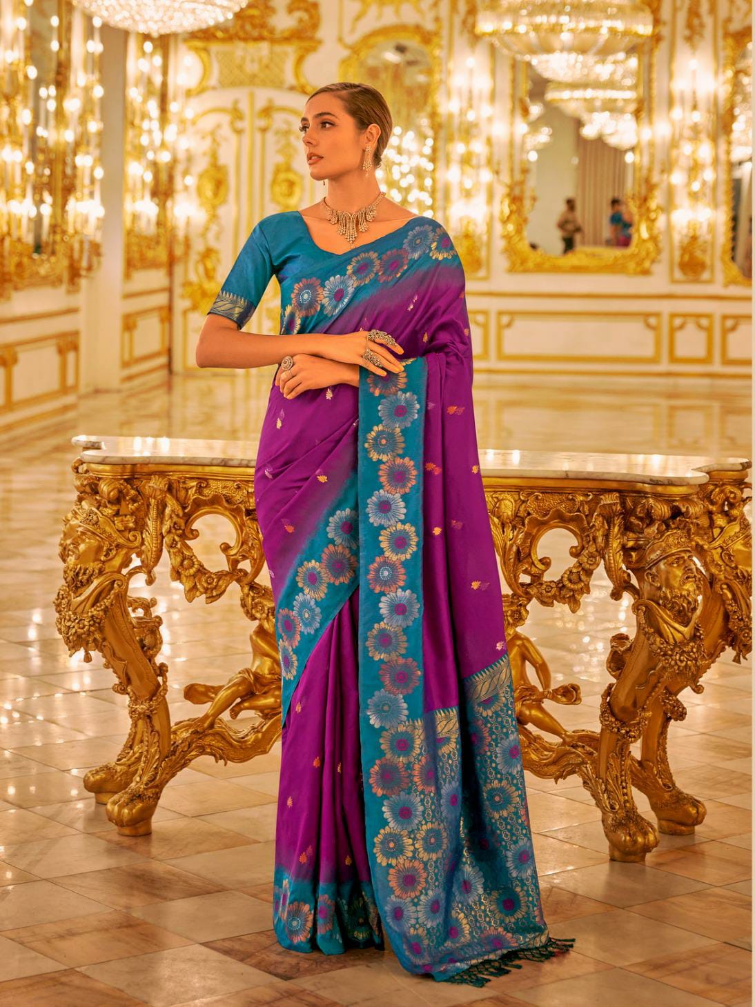 Classic  Banarsi Silk Sari For Indian Weddings