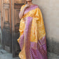 Designer Yellow Banarasi saree