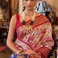 Multicolor Printed Ikkat Patola Silk Saree for Weddings
