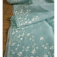 Sky Blue Pure Organza Silk Chikankari Embroidery saree