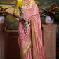 Pink Dola Silk Saree Party Wear with weaving