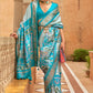 Sky Blue Patola Silk Weaving Saree