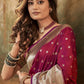 Wine Red Luxury Paithani Saree in Silk For Wedding