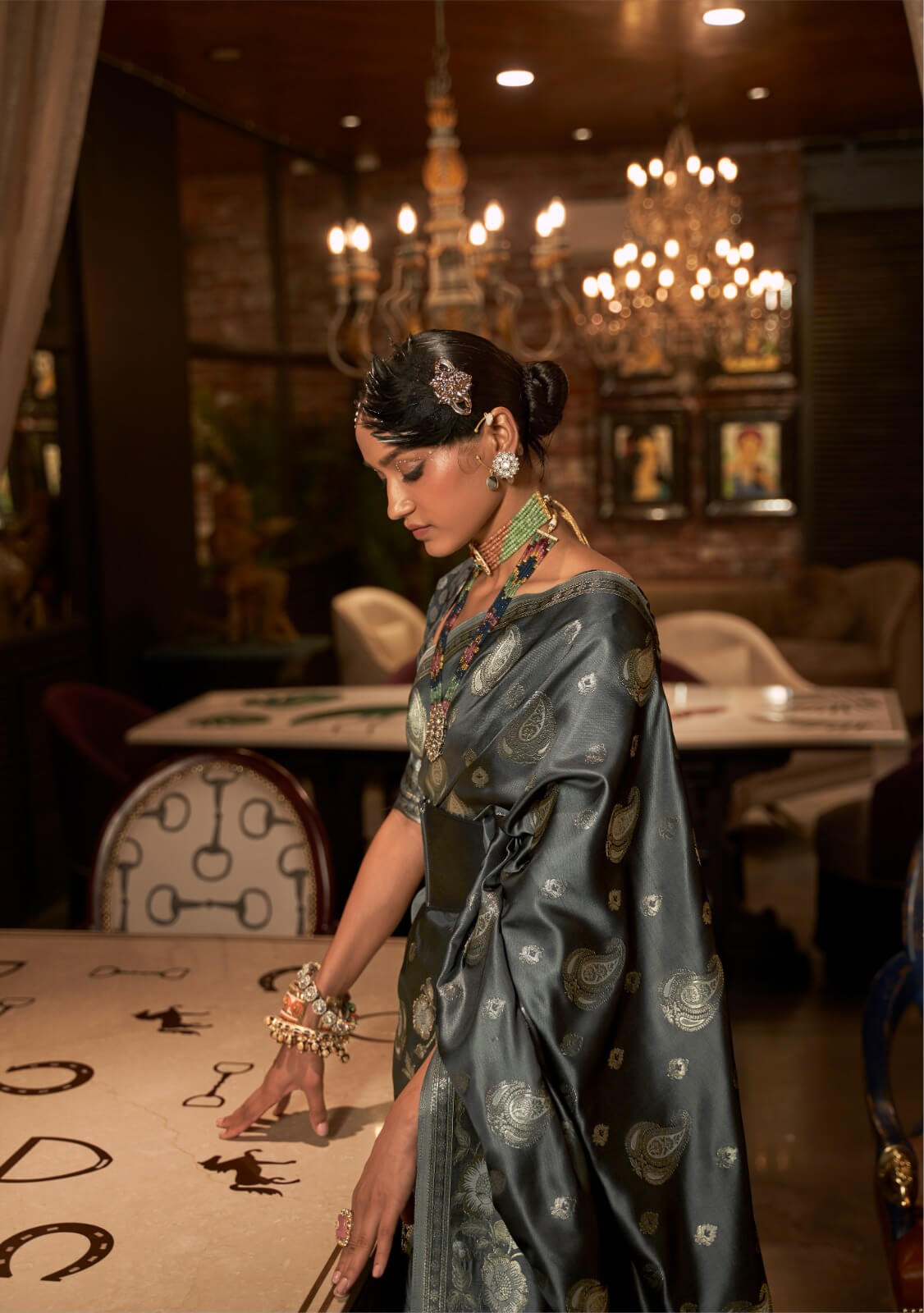 Satin Silk Trendy Designer Sari